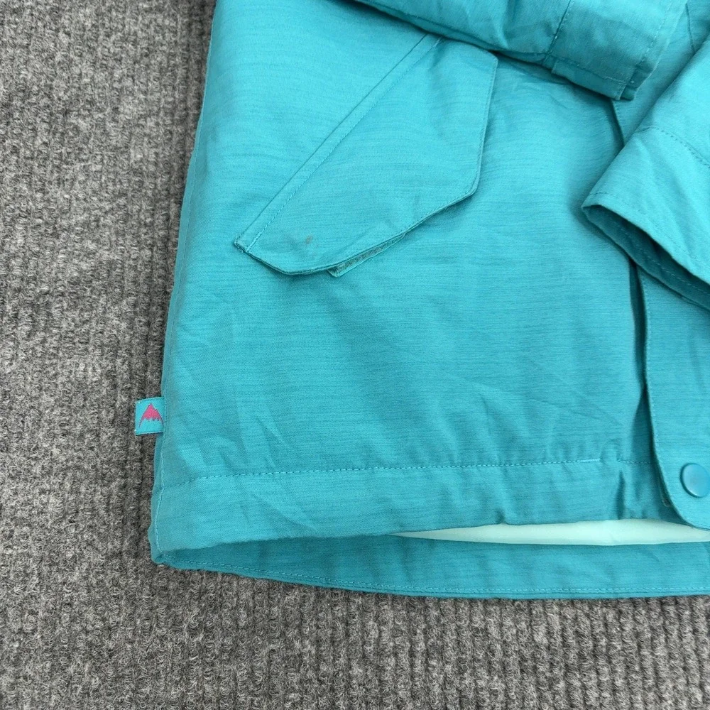 Burton Jacket Girls L Teal Polyester Dryride Hooded Snowboard Ski Gorpcore